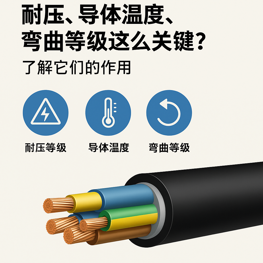 為什么充電電纜的耐壓、導(dǎo)體溫度、彎曲等級這么關(guān)鍵？了解它們的作用